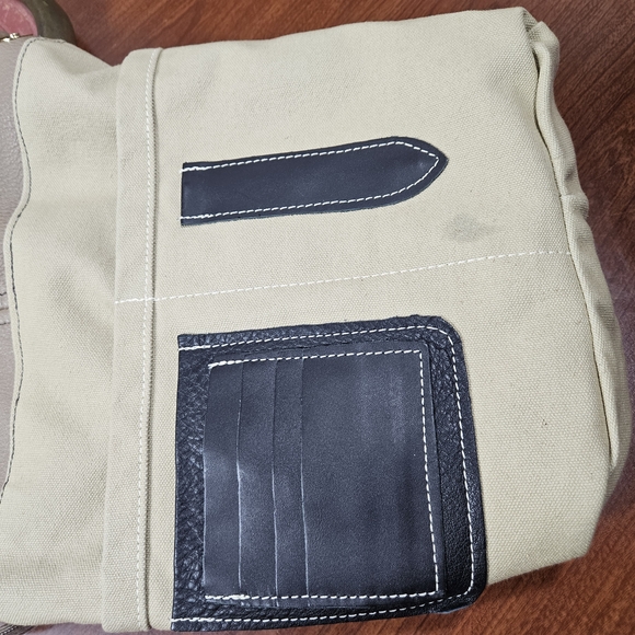 23rd Mainsail Art Festival Comfy Tan and Black Backpack Marvin Bower Retail $339 main image 4